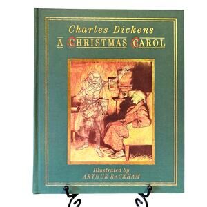 Vintage 1986 A Christmas Carol Book by Charles Dickens, Pics by A. Rackham, HC